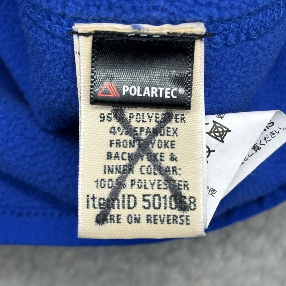 LL Bean 501068 Womens XL Blue Navy 1/4 Zip Polartec Fleece Pullover Jacket Shirt - Picture 11 of 11
